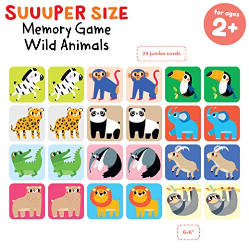 Banana Panda - Suuuper Size Memory Game Wild Animals - Educational Matching Activity for Kids Ages 2 Years +