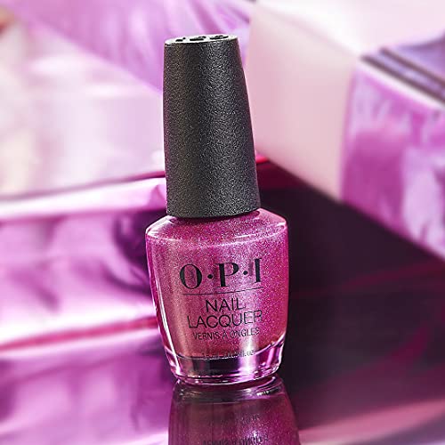 OPI Nail Lacquer, Mylar Dreams, Red Nail Polish, Holiday'21 Celebration Collection, 0.5 fl. oz.