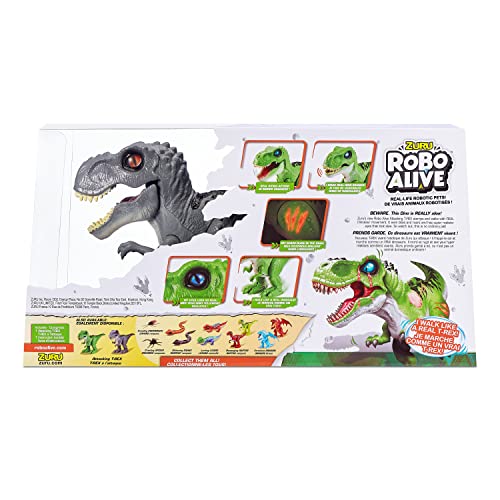 Robo Alive Attacking Grey T-Rex Battery-Powered Robotic Toy by Zuru