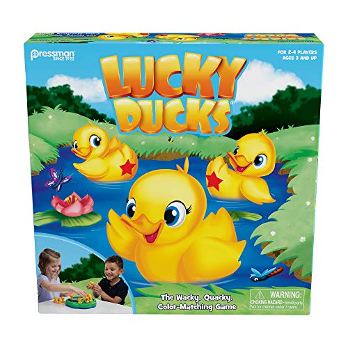 Pressman Lucky Ducks -- The Memory and Matching Game that Moves, 5'