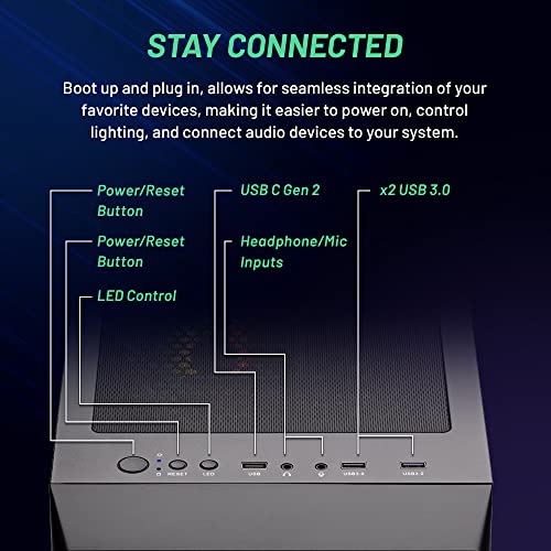 Skytech Nebula Gaming PC Desktop – Intel Core i3 12100F 3.3 GHz, NVIDIA RTX 3050, 500GB NVME SSD, 16GB DDR4 RAM 3200, 600W Gold PSU, Wi-Fi, Windows 11 Home 64-bit