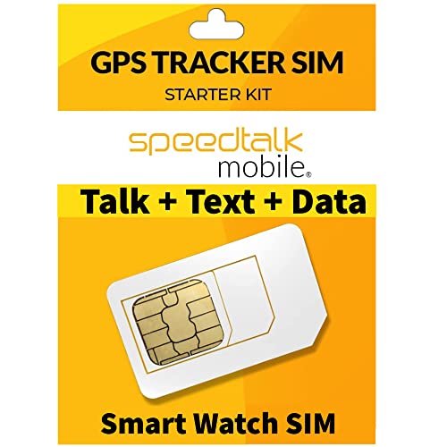 SpeedTalk Mobile GPS Tracker SIM Card Starter Kit | 3 in 1 Universal Simcard: Standard, Micro, Nano for Kids Senior Pet Car Fitness Activity 5G 4G LTE Tracking Devices | No Contract