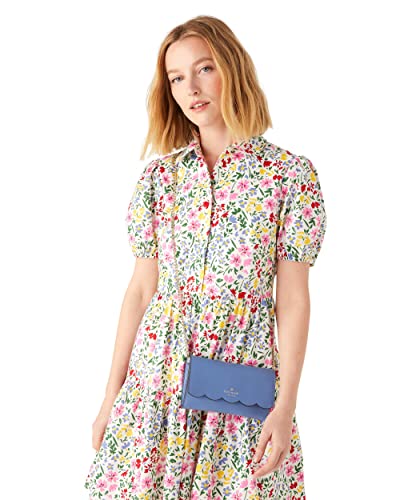 Kate Spade Gemma Wallet On Chain Leather Crossbody Bag Purse Handbag (Fresh Blueberry)