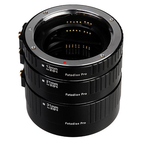 Fotodiox Pro Canon EOS Auto Macro Extension Tube Set Kit for Extreme Close-Up with Autofocus and Auto-Exposure