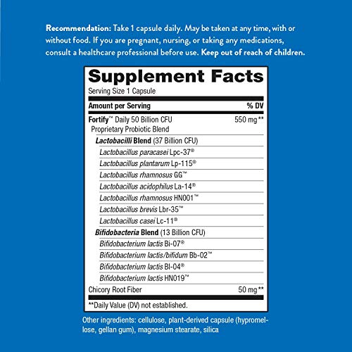 Nature’s Way Fortify Daily Probiotic, 50 Billion Live Cultures, 10 Strains, 30 Count
