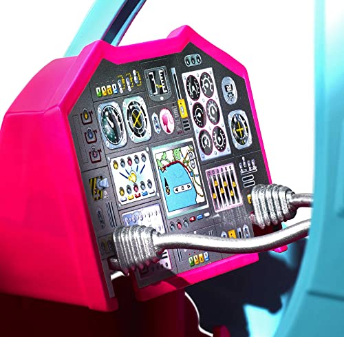 Barbie Helicopter with Spinning Rotors, Pink and Blue 2-Seater Design with Seatbelts and Pilot 'Controls' [Amazon Exclusive]