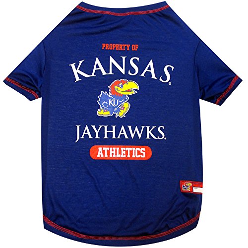 NCAA Kansas Jayhawks Dog T-Shirt, Small