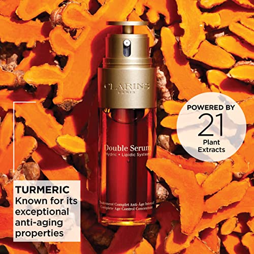 Clarins Double Serum | Award-Winning | Anti-Aging | Visibly Firms, Smoothes and Boosts Radiance in Just 7 Days* | 21 Plant Ingredients, Including Turmeric | All Skin Types, Ages and Ethnicities