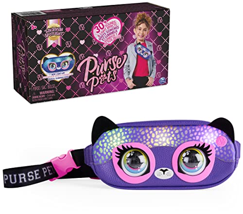 Purse Pets, Savannah Spotlight Belt Bag, Interactive Pet Toy and Crossbody Purse, Over 30 Sounds and Light Effects, Fanny Pack Kids Toys for Girls