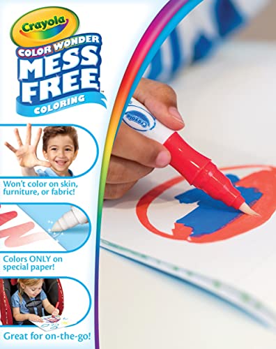 Crayola Color Wonder Mess Free Paintbrush Pens and Paper, Toddler Painting Set, Arts And Crafts For Kids