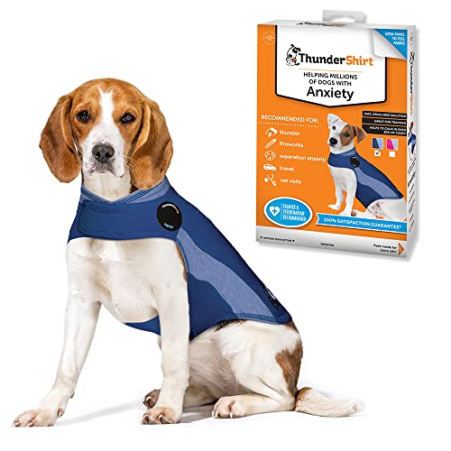 Thundershirt Apparel clothing Dog Anxiety Jacket, Blue, Medium 26 - 40 lb US