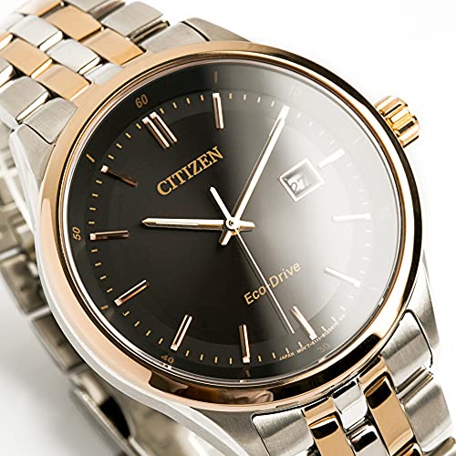 Citizen Eco-Drive Corso Quartz Men's Watch, Stainless Steel, Classic, Two-Tone (Model: BM7256-50E)