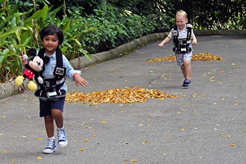 Ride Safer Travel Vest with Zipped Backpack-Wearable, Lightweight, Compact, and Portable Car Seat. Perfect for Everyday use or Rideshare, Travel, and Taxi/Uber/Lyft/Rental Car. (X-Large/Black)