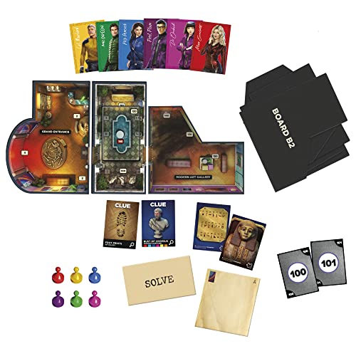 Clue Robbery at the Museum, Escape Room andMurder Mystery Games, Cooperative Family Board Game, Ages 10 and up, 1-6 Players