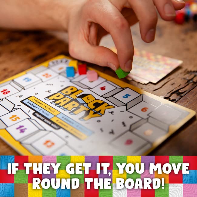 Block Party: Colourful Block Building Family Board Game for Kids Aged 8+, Adults, Teens