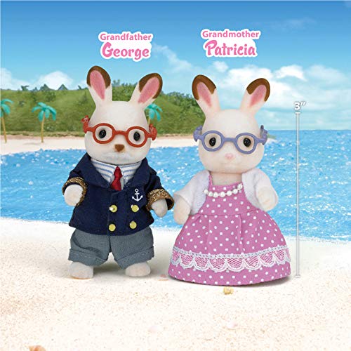 Calico Critters Hopscotch Rabbit Grandparents, Dolls, Dollhouse Figures, Collectible Toys, Pink