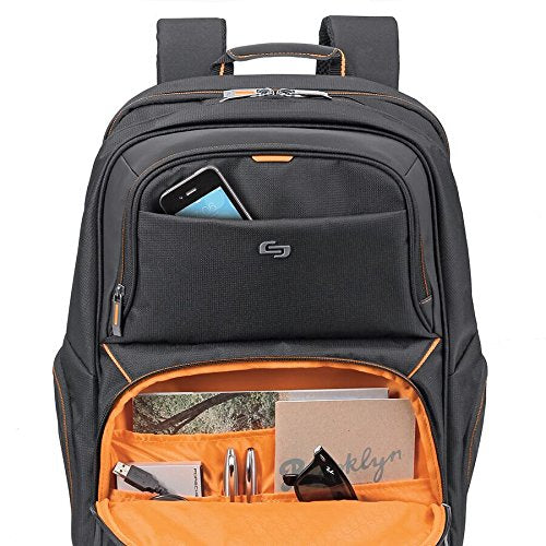 Solo New York UBN701-4 17.3 Inch Device Backpack, Black, 17.5 x 11.75 x 8