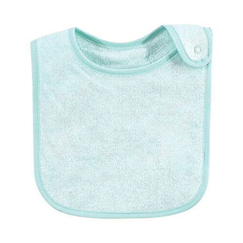 Hudson Baby Unisex Baby Rayon from Bamboo Terry Bibs, Denim Mint, One Size