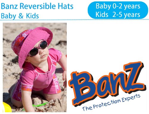 Baby Banz unisex baby Bucket infant and toddler hats, Blue/Brown, Newborn US