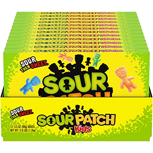 SOUR PATCH KIDS Original Soft and Chewy Candy, 12 - 3.5 oz Boxes