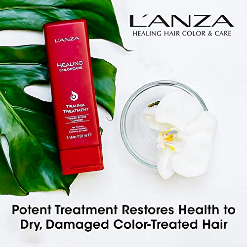 L'ANZA Healing ColorCare Trauma Treatment, Leave-in Bleach Damage Reconstructor, Refreshes, Repairs and Extends Color longevity, With Triple UV and heat Protection (5.1 Fl Oz)