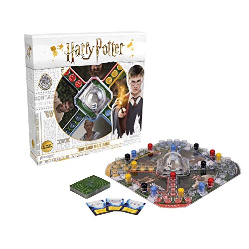 Pressman Harry Potter Triwizard Maze Game - Classic Pop 'N' Race Gameplay with A Magical Twist Blue, 5'