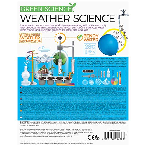 4M Toysmith: Green Science Kits Weather Science Kit, Exciting Activity to Help you Understand How our Weather Works, STEM, Mini Observatory, For Boys and Girls Ages 8 and up