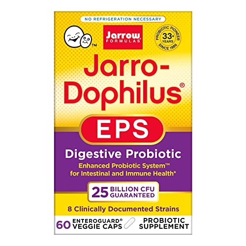 Jarro-Dophilus EPS - 25 Billion CFU - Digestive Probiotics Supplement - Intestinal and Immune Health - 60 Servings (PACKAGING MAY VARY)