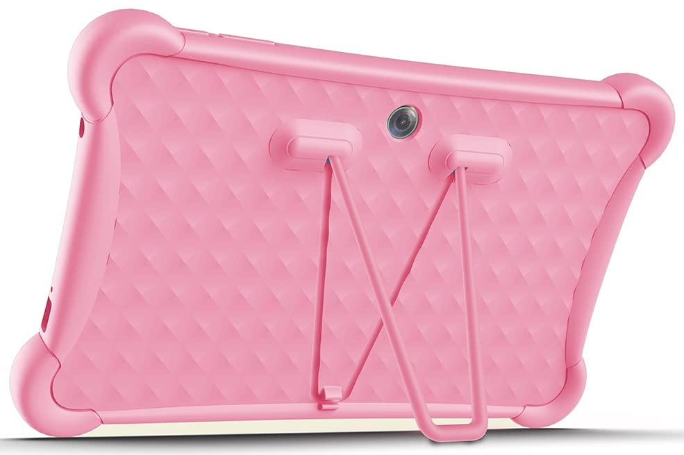 Visual Land Tablet 10 Inch Android 11 Tablets, Prestige Elite 10QH Android 11 10.1 Inch HD IPS Tablet, 32GB Storage, 2GB RAM, Quad-Core Processor, with Protective Bumper Case - Pink (2022 Release)