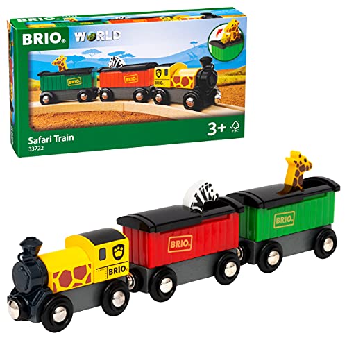 BRIO World - 33722 Safari Train | 3 Piece Toy Train Accessory for Kids Age 3 and Up