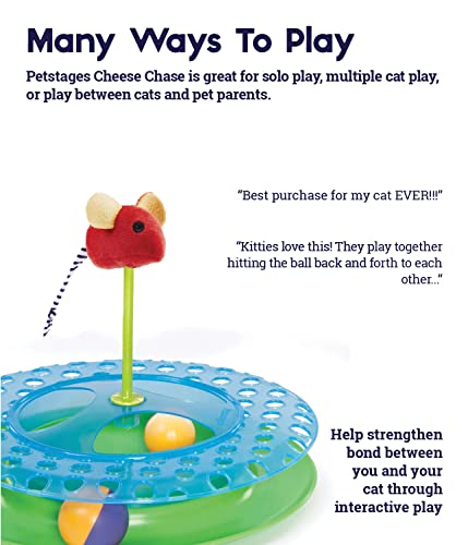 Petstages Cheese Chase Catnip Interactive Cat Track Toy