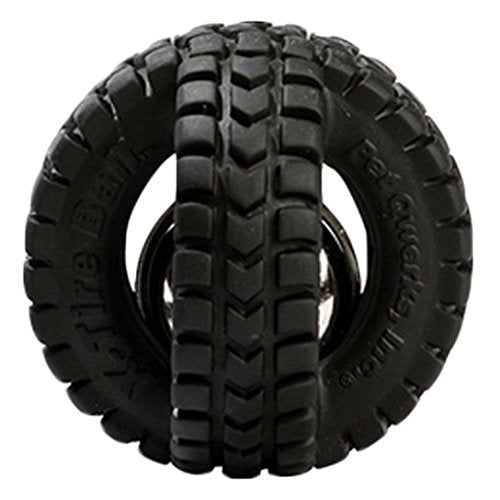 Pet Qwerks X-Tire Ball Dog Toys - Jingle Interactive Chew Toy - Small