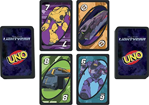 Mattel Lightyear Toys Card Game, Travel Game with Movie-Themed Deck in Collectible Tin for 2-10 Players