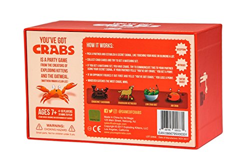 You've Got Crabs by Exploding Kittens - A Card Game Filled with Crustaceans and Secrets - Family-Friendly Party Games For Adults, Teens and Kids