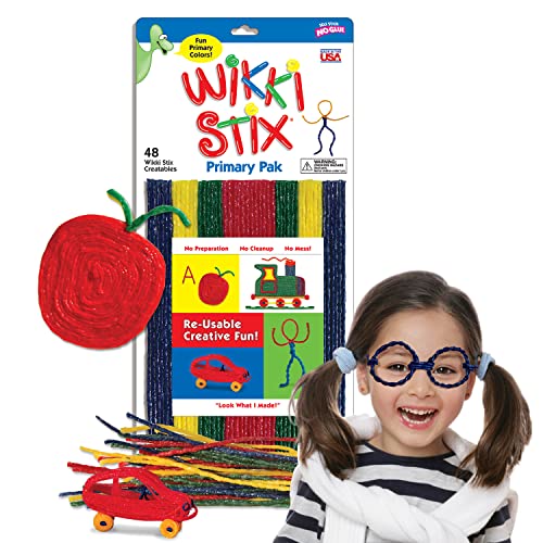 WikkiStix Wax Sticks Primary Colors, 48 Per Pack, 36 months to 1236 months