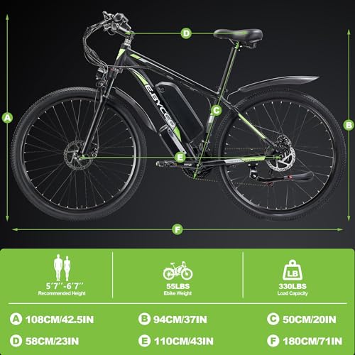 E·Bycco EBycco Electric Bike for Adults 750W, 29' Electric Mountain Bike with 48V13Ah Battery, 30-32MPH Top Speed, 21 Speed Gear, Pedal Assist, Lockable Suspension Fork, UL Tested Ebikes