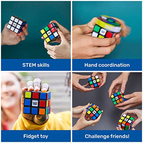 Rubik’s Cube, 3x3 Magnetic Speed Cube, Super Fast Problem-Solving Challenging Retro Fidget Toy Travel Brain Teaser, for Adults and Kids Ages 8 and up