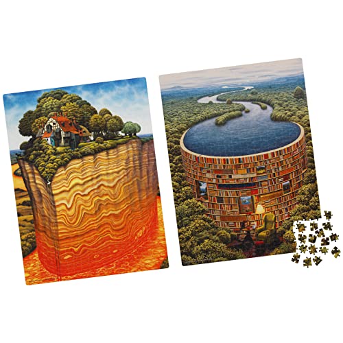 2-Pack of 500-Piece Jigsaw Puzzles, Bibliodame 1 and 2 Gifts for Mom Mom Gifts Gift for Mom for Adults and Kids Ages 8+