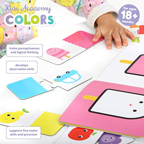 Banana Panda - Kids Academy Colors - Includes 2 Coloring Books and 10 Educational Puzzles for Kids Ages 18 Months +