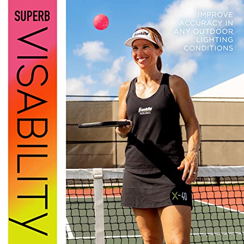 Franklin Sports X-40 Pickleballs - Outdoor Pickleballs - 3 Pack - USA PICKLEBALL APPROVED - Pink - Official Ball of US Open Pickleball Championships