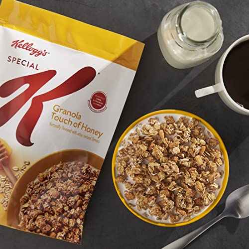 Special K Breakfast Granola Cereal, 8 Vitamins and Minerals, Anytime Snacks, Touch of Honey (6 Bags)