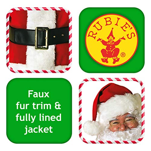 Rubie's Deluxe Regal Santa Claus Suit, Red, Standard