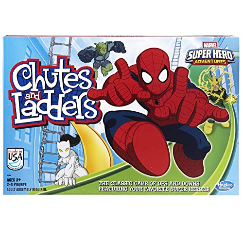 Hasbro Gaming Marvel Spider-Man Web Warriors Chutes and Ladders Game (Amazon Exclusive)