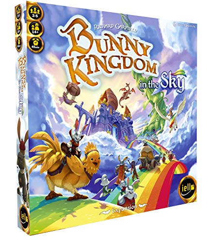 IELLO: Bunny Kingdom in The Sky, Strategy Board Game, New Game Mechanics and Interactions with The Existing Board, 45 Minute Play Time, 2 to 5 Players, Ages 14 and Up