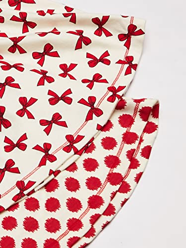 Touched by Nature Girls, Toddler, Baby and Womens Organic Cotton Short-Sleeve and Long-Sleeve Dresses, Bows Long Sleeve, 6-9 Months