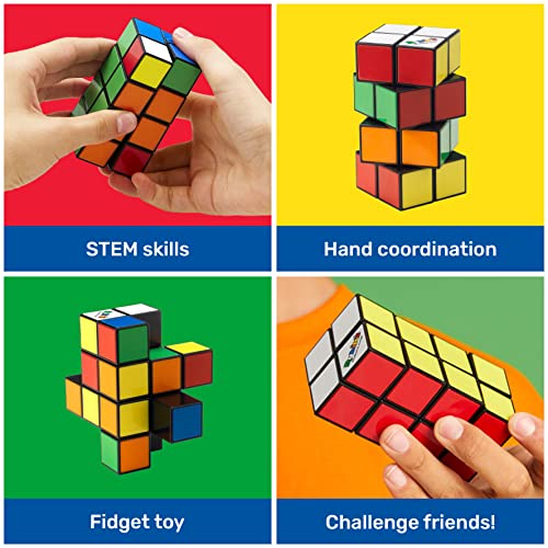 Rubik’s Tower, 2x2x4 Complex Color-Matching Puzzle Travel Problem-Solving Cube Challenging Brain Teaser Fidget Toy, for Adults and Kids Ages 8 and up