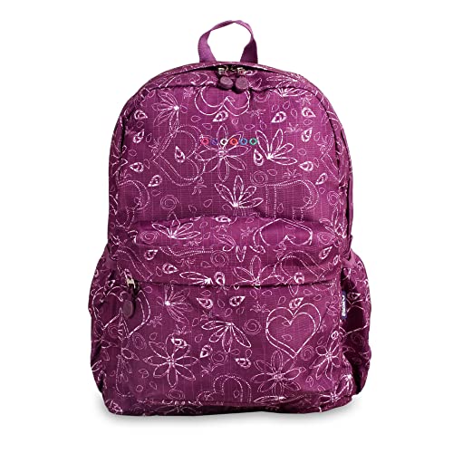 J World New York Oz Backpack for Teen Girls Boys Womens School Bookbag, Love Purple, One Size