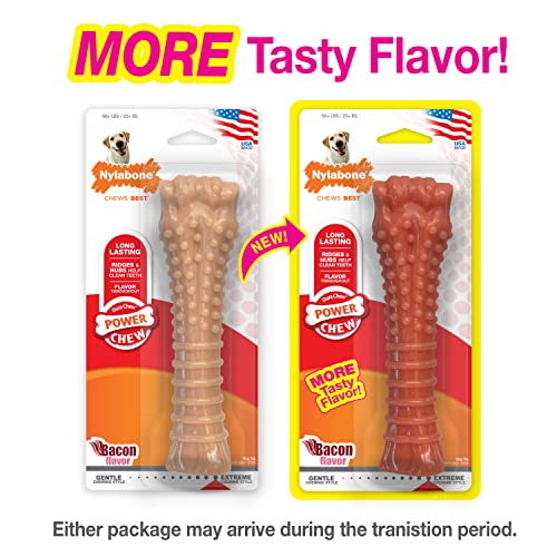 Nylabone Power Chew Durable Dog Toy Bacon X-Large/Souper (1 Count)