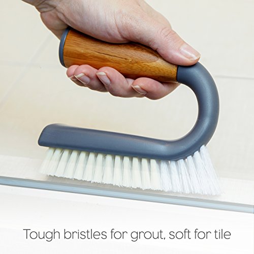 Full Circle Grunge Buster Grout and Tile Scrub Brush, Purple