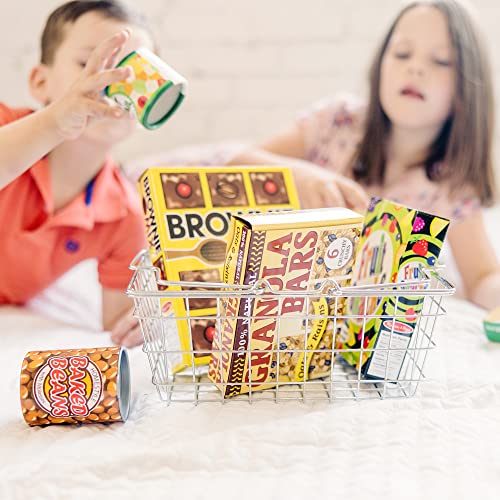 Melissa and Doug Grocery Basket - Pretend Play Toy With Heavy Gauge Steel Construction - Food/ Groceries Shopping Basket For Kids Ages 3+